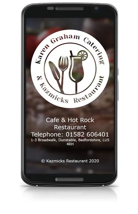 Karen Graham Catering & Kazmicks Restaurant project work device