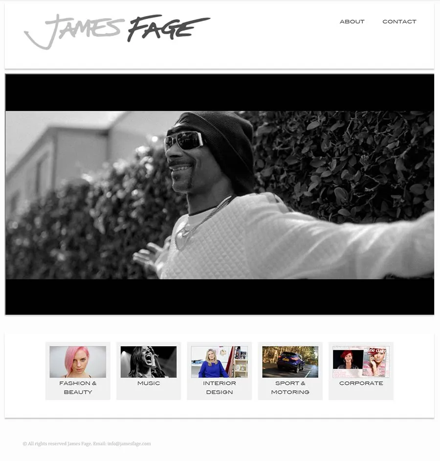 James Fage project work web page