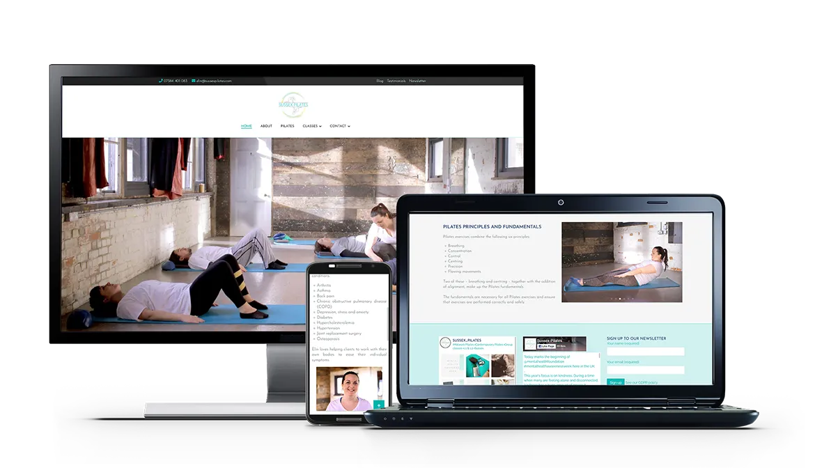 Sussex Pilates project device responsive