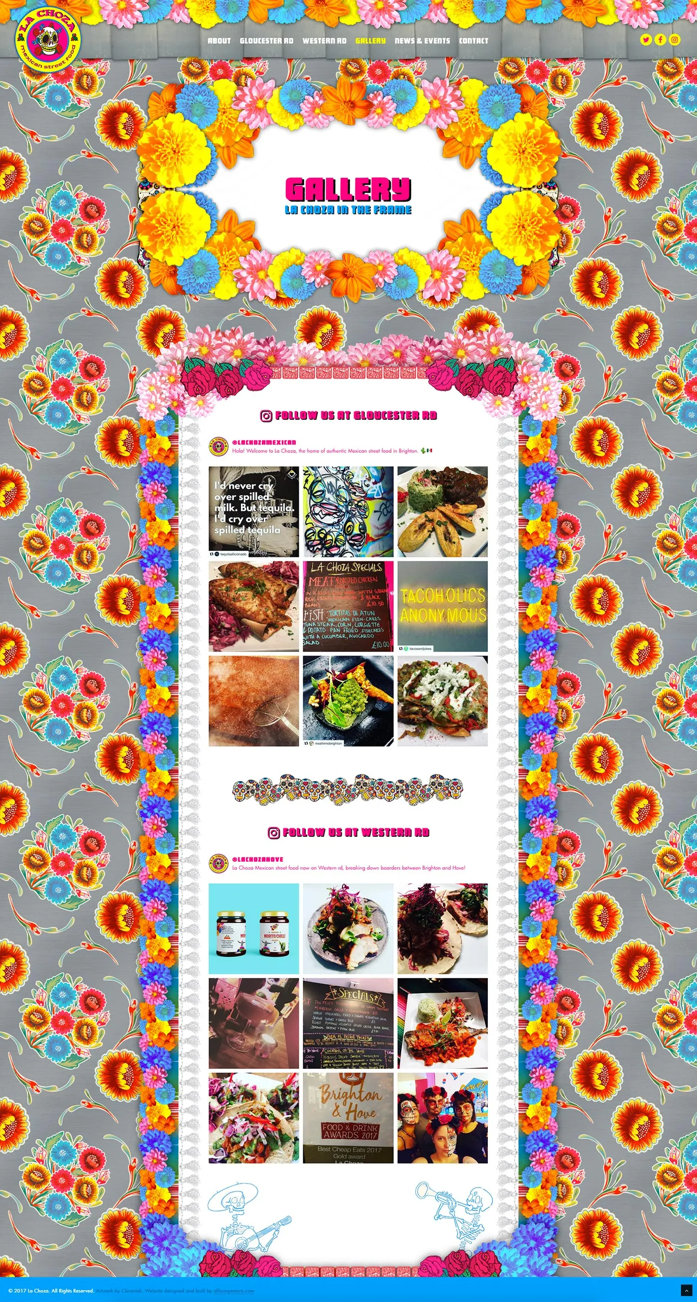 La Choza Mexican street food project work web page