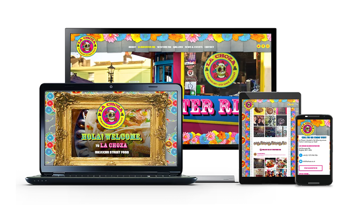 La Choza Mexican street food project device responsive
