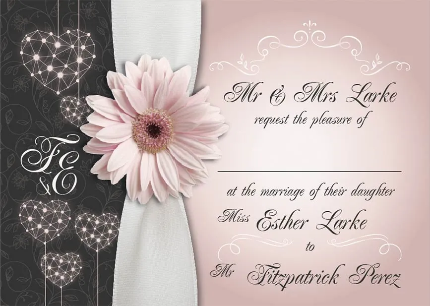 Bride & Groom wedding stationery project work