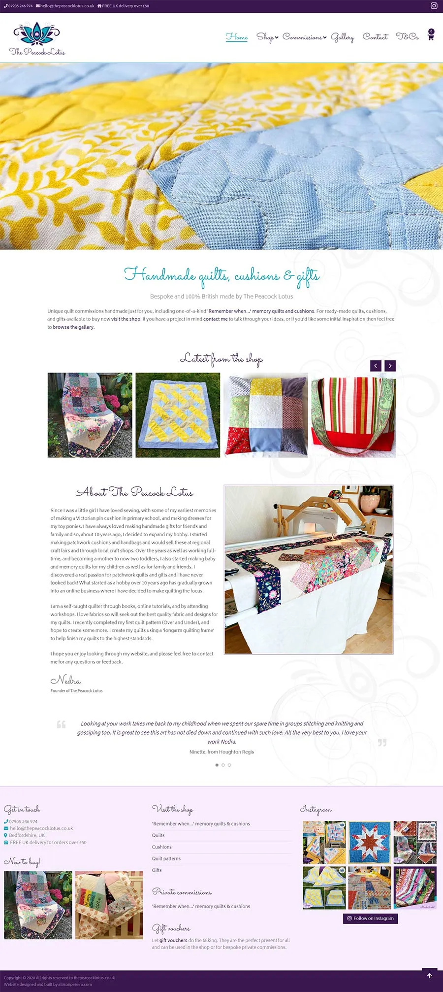 The Peacock Lotus project work web page