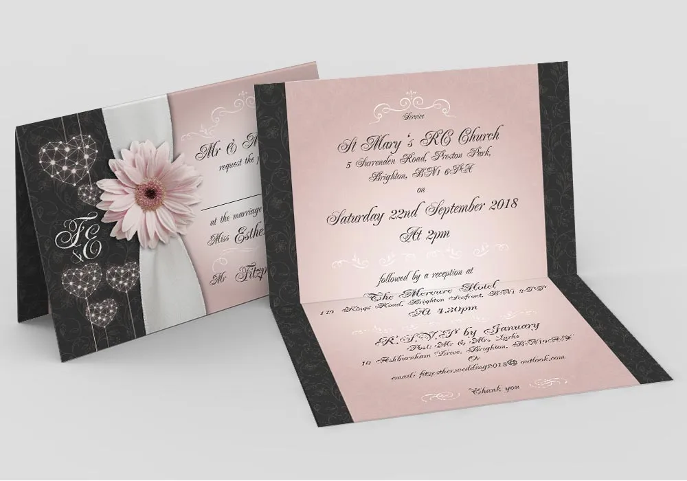 Bride & Groom wedding stationery project work