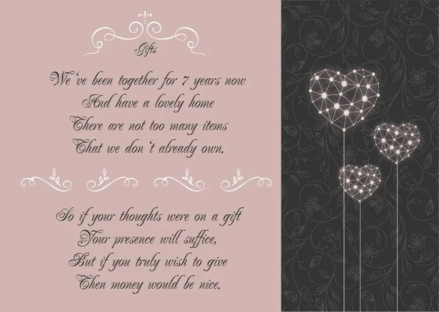 Bride & Groom wedding stationery project work